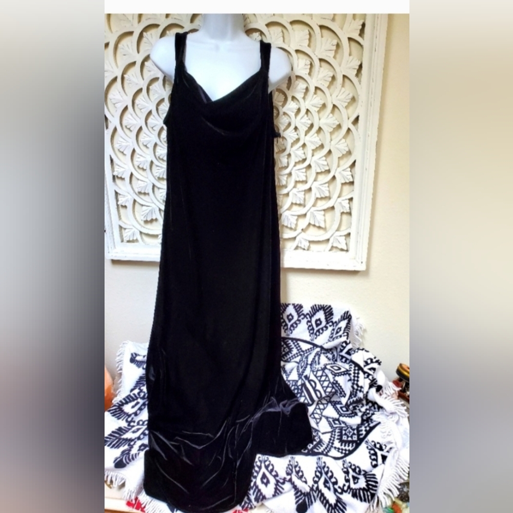 Vintage Velour Velvet Maxi Dress by DW3 for David Warren
